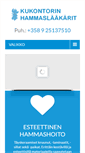 Mobile Screenshot of kukontorinhammaslaakarit.fi
